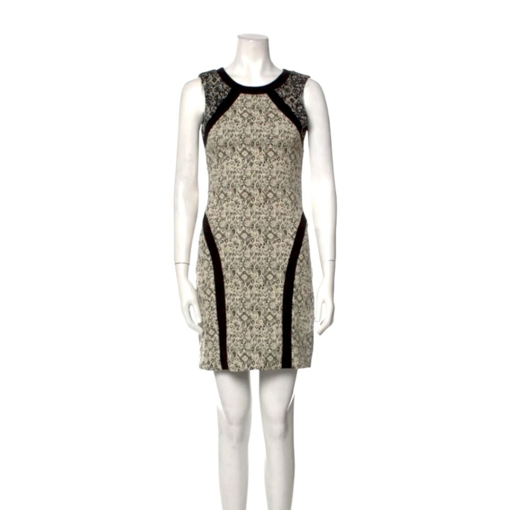 Parker Mixed Print Black & White Shift Dress